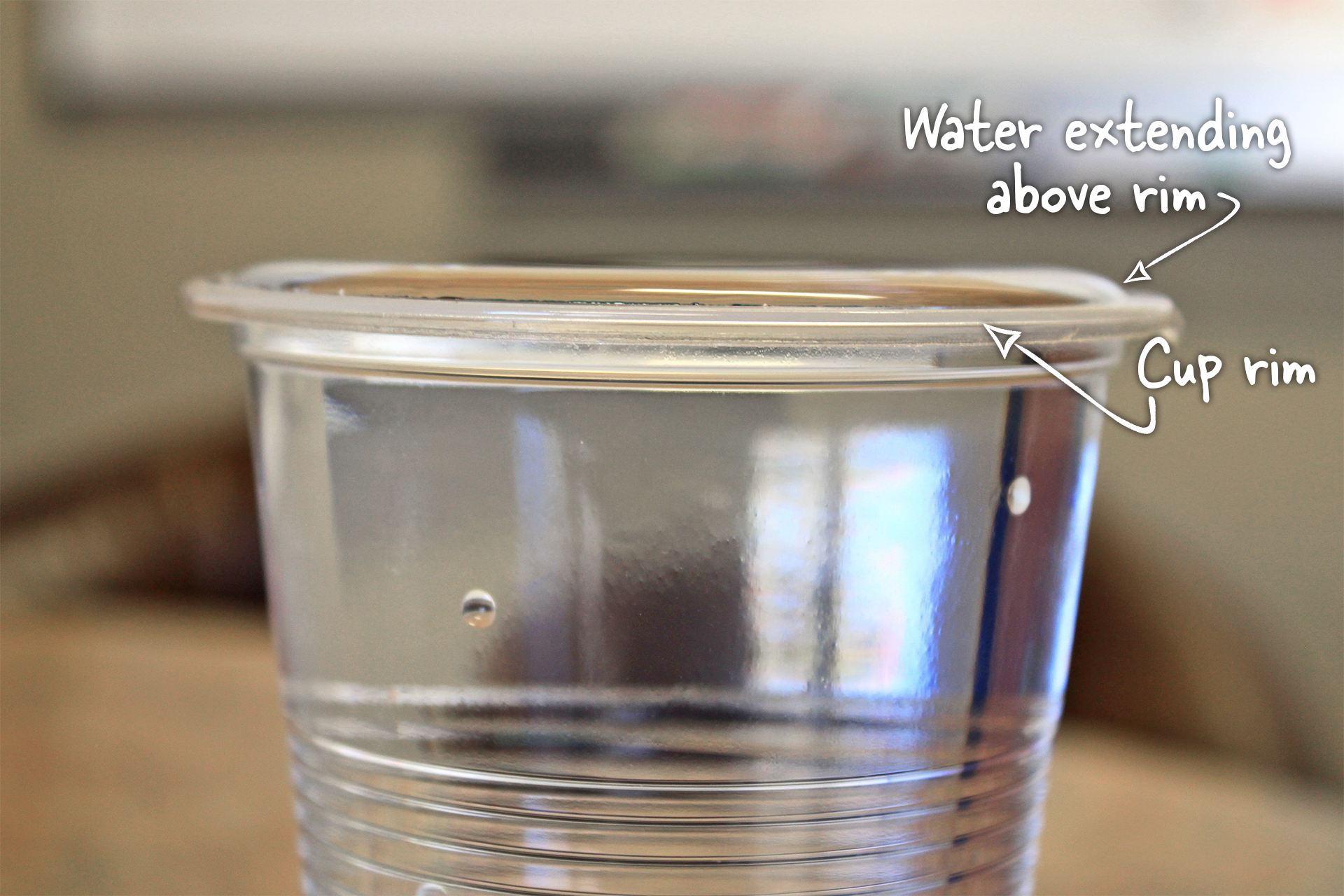 water surface tension